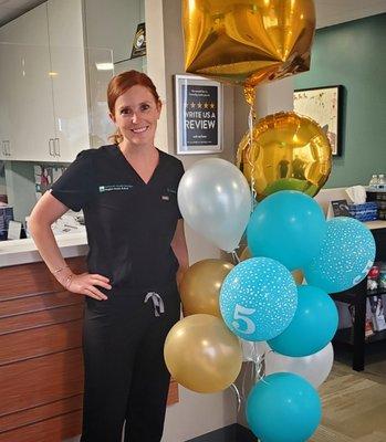 Happy 5 Year Anniversary to Authentic Dental Designs and Dr. Toland!