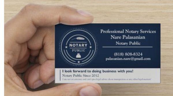 Notary and Translation Services by Nare. (818) 808-8324