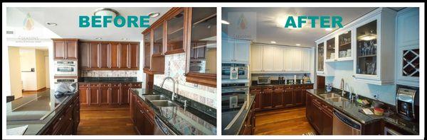 4 Seasons Painting and Landscape Design Sample Projects: Kitchen Painting Update and Backsplash Installation