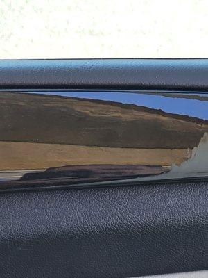 Vinyl door molding came back to me with cracks that were not there prior to me leaving vehicle.