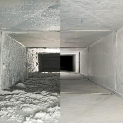 Before and After Duct Cleaning