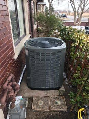 After installation of the condensing unit for our customer in Long Island! Call us for mini split installs and repairs.