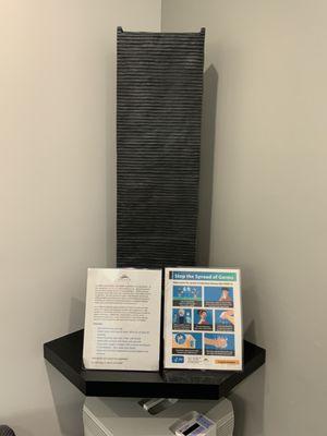 Air purifier in the waiting room