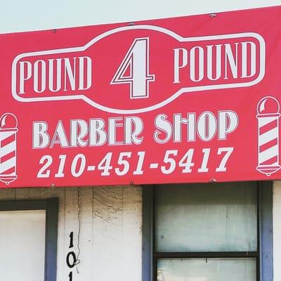 Pound4Pound Barber Shop located at 10160 Culebra Rd. San Antonio Tx specializes in traditional barber services  in the Alamo Ranch area.