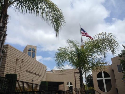 Mt. Calvary Lutheran School on a beautiful afternoon.