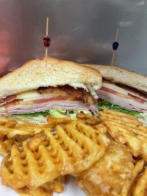 Ham & Turkey Club Sandwich