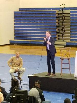 Beto in town today.