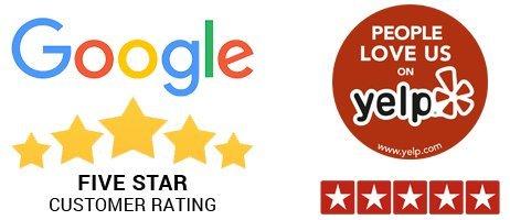 5 Star Google and Yelp Reviews