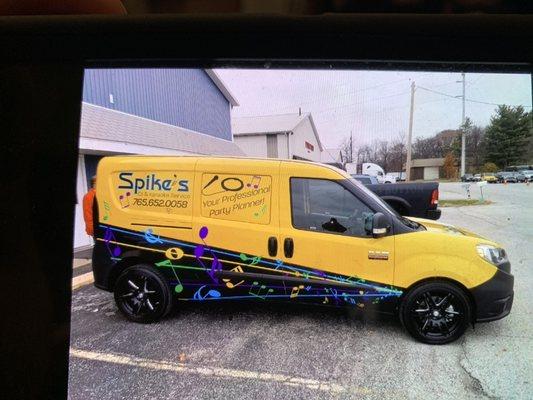 When we first received the van from the wrap company