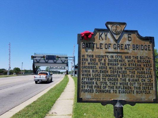 Battle of Great Bridge Historical Marker