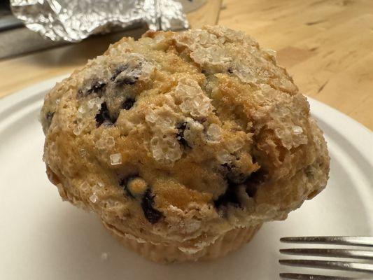 Delicious and gigantic blueberry muffins