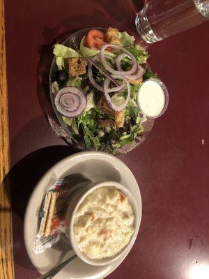 Soup and house salad