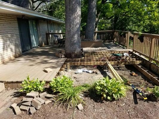 Repairing beams, joists & deck boards.