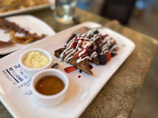 Gluten Free Berry French Toast with a side of Lemon Curd