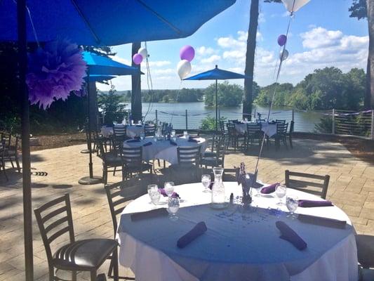 Patio set up for Graduation Party