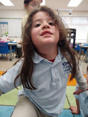 Silly fun in Long Beach University Kinder homeroom!