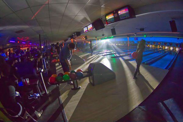 Bowling during Live on the Lanes