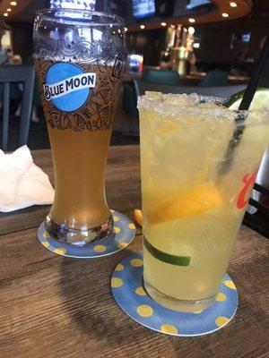 Blue moon and margarita