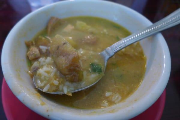 Sancocho de Pescado con arroz. Amazing.