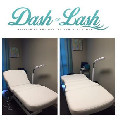 New comfy lash bed at Dash of Lash.