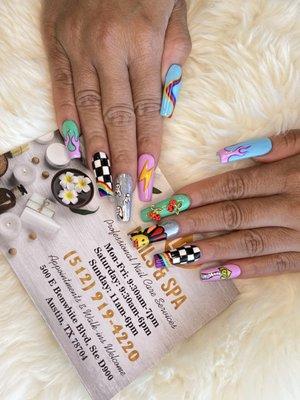 #stilettonails #coffinnails #almondnails #marblenails #ombrenails #cutenaildesign