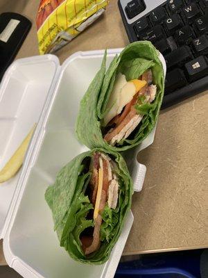 I ordered a wrap & I'm never ordering it again... I didn't order no sandwich. Wasted 6 bucks.