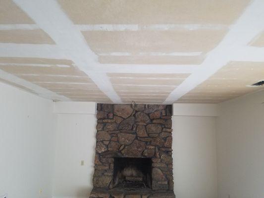 Abatement for the purpose of ceiling texture replacement