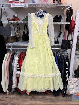 70s yellow dress