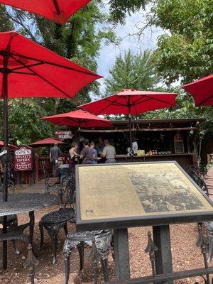 Seating area and bar