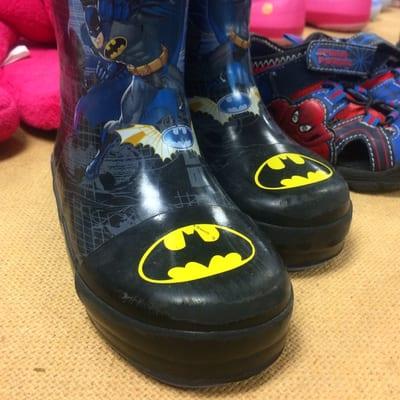 Something for everyone. It's tough enough fighting crime, but wet feet can slow down even the most determined superhero.