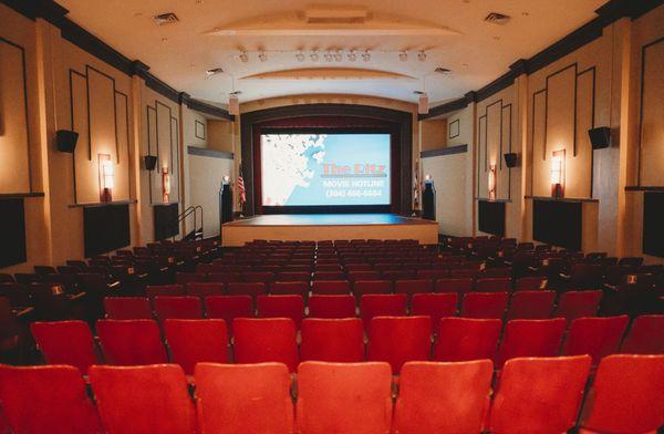 The Ritz Theatre Auditorium seats over 250 guests.