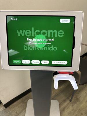 Check in kiosk