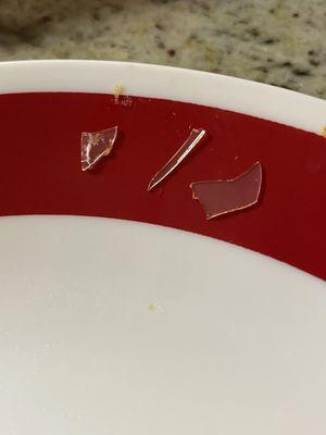 Slivers of glass found in our food