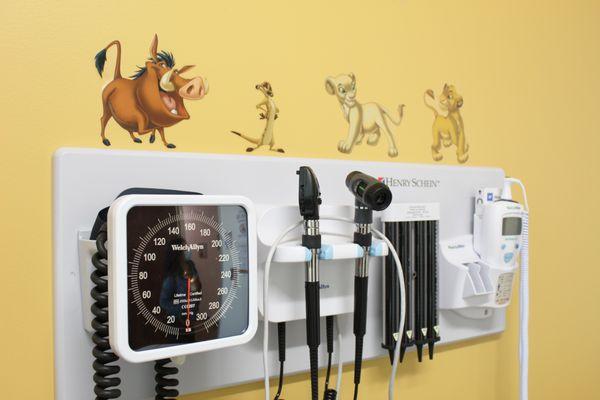 One of the pediatrics rooms.