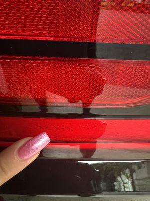 Water inside tail lights