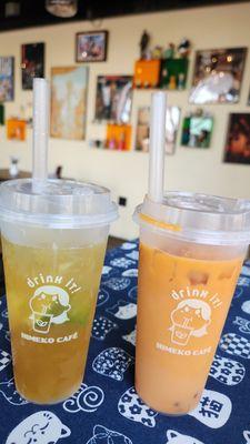 Thai Tea Boba and Lime Squeezling