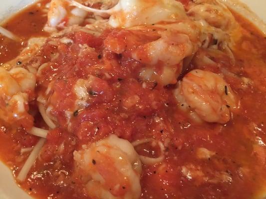 Shrimp Parmigiana with Linguini