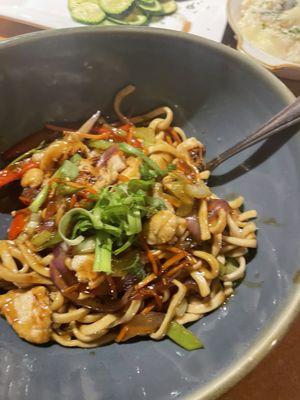 Street Noodles with chicken and veggies.