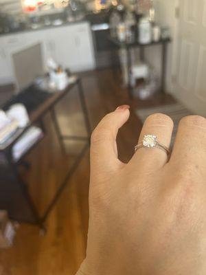 My ring sparkling so beautifully!!