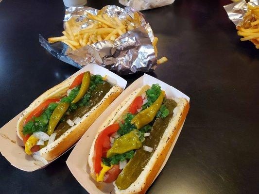 Chicago Hot Dogs with Fries