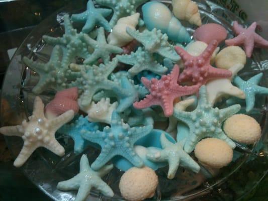 Handmade sealife soaps made in Mississippi.