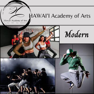 HAWAI'I Academy of Arts  features MODERN dance EDUCATION through  SPECIALIZED classes FEATURING seasoned INSTRUCTORS of MODERN dance.