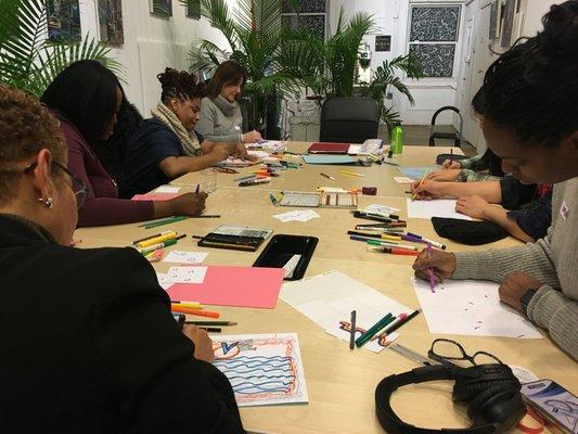 From the January 2018 expressive art workshop at SohoPlaces, 435 Broome Street, New York