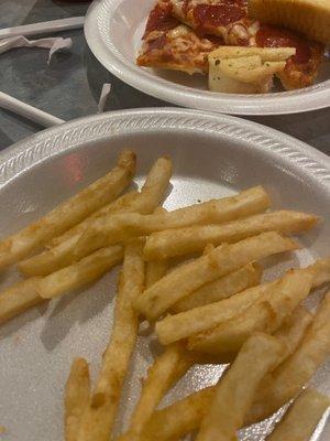 Food fries pizza bread