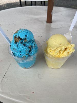 Cookie Monster Hard Ice Cream, Banana Hard Ice Cream