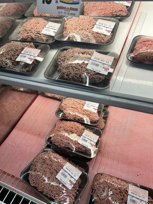 I asked the butcher worker why the meat was brown and he ignored me and kept walking barley any meats and the ones they have out is OLD