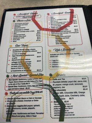 Updated menu