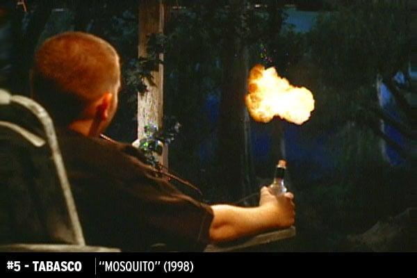 Psychotherapist/Actor "Steve Monroe" in a still from the World-Famous Tabasco ad, relishing the explosive death of a mosquito.