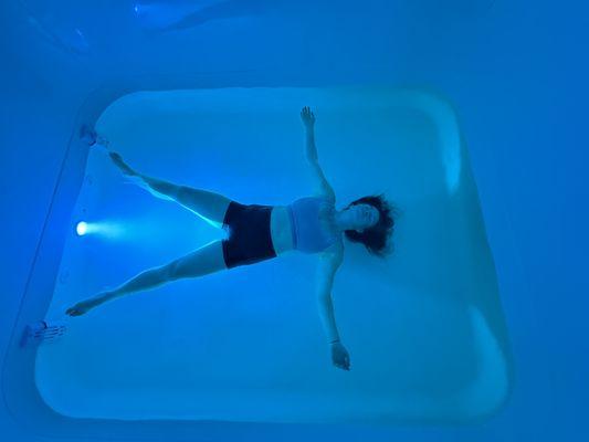 Floating in the Deluxe Float Suite