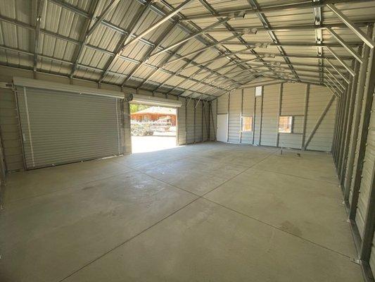 Interior of the new garage.